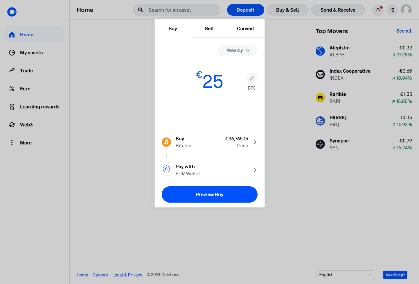 Step 4: Enter the Amount and Frequency